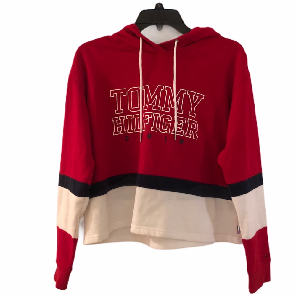 Tommy Hilfiger Denim Cropped Hoodie